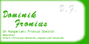 dominik fronius business card